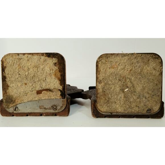 Vintage Nautical Ship Bookends Pair Sailing Galleon Rustic Brown 6" - Picture 4 of 6